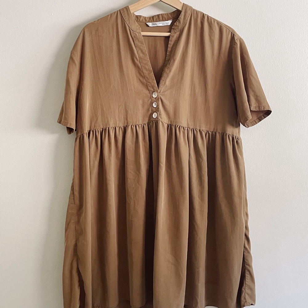 Caramel Babydoll Dress - Picture 3 of 6